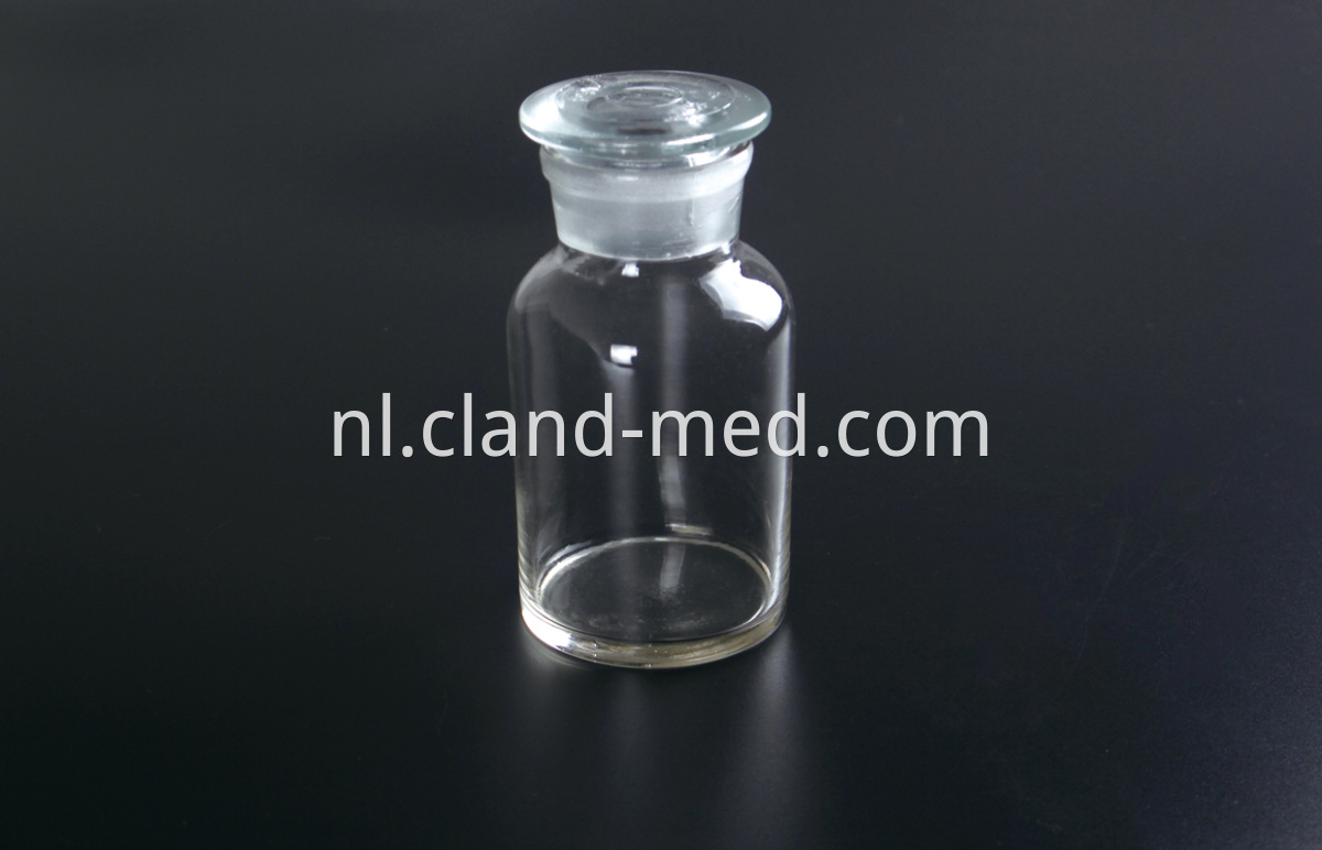 1403 Reagent Bottle Clear,Wide Mounth ,with Ground-in GlassPlastic Stopper (2)